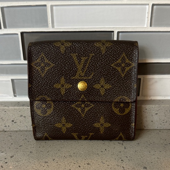 LOUIS VUITTON - Portefeuille Elise Monogram Compact Wallet - Picture 1 of 13